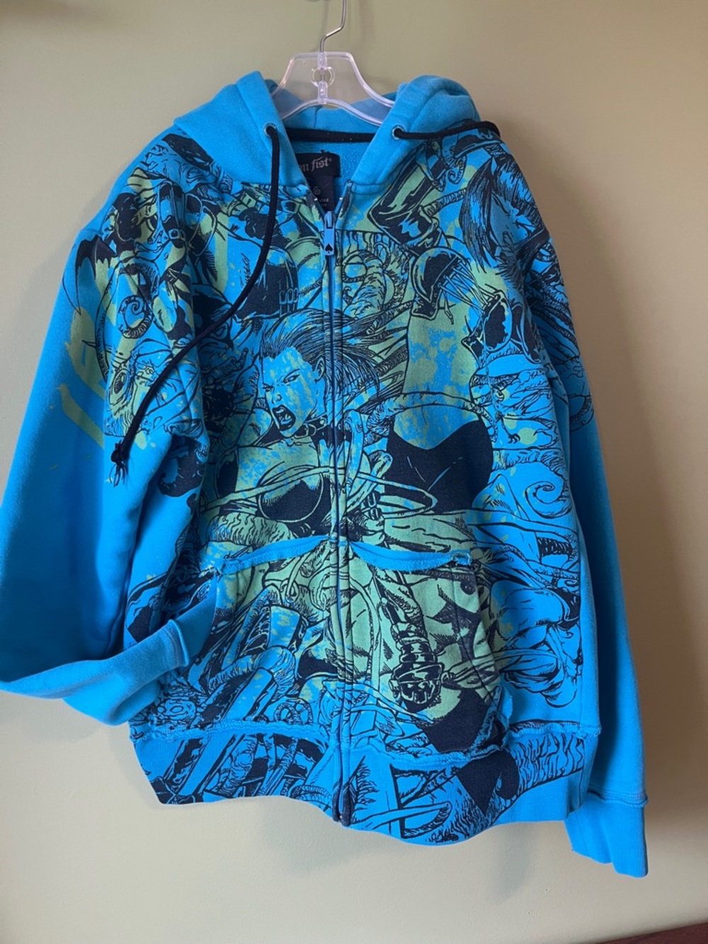 Circa 2008 Iron Fist Graphic Zip-Up Hoodie